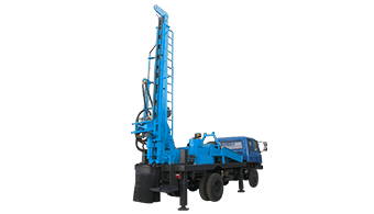 Truck mounted water well drilling rig